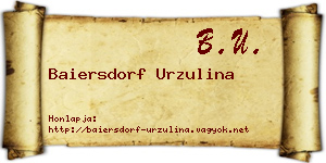Baiersdorf Urzulina névjegykártya